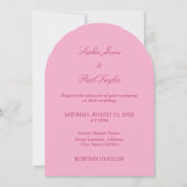 Élégant Faire-part de mariage d'arche magenta rose (Devant)