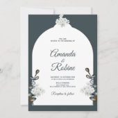 Élégant Faire-part de mariage d'arche verte Sage (Devant)