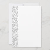 Élégant faire-part de mariage de cadre en fleurs (Dos)