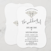 Élégant Faire-part de mariage de calligraphie diam (Devant / Derrière)