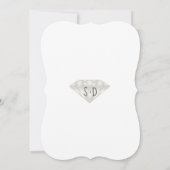 Élégant Faire-part de mariage de calligraphie diam (Dos)