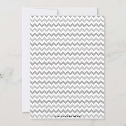 Elégant Faire-part de mariage de Chevron jaune et (Dos)