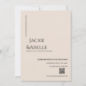 Élégant Faire-part de mariage de code QR (Devant)