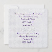 Élégant Faire-part de mariage de coin (Dos)