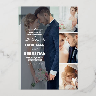 Élégant Faire-part de mariage de collage moderne