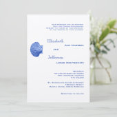 Elégant Faire-part de mariage de coquillage en rot (Debout devant)