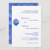 Elégant Faire-part de mariage de coquillage en rot (Devant / Derrière)