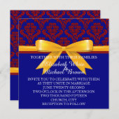 Élégant Faire-part de mariage de Damas (Devant / Derrière)