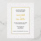 Élégant Faire-part de mariage de feuillage et d'ac (Recto)