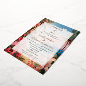 Élégant faire-part de mariage de feuille d'or (Rotation)