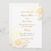 Élégant Faire-part de mariage de fleurs délicates (Devant / Derrière)
