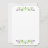 Élégant Faire-part de mariage de fleurs et de perl (Dos)