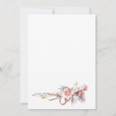 Élégant Faire-part de mariage de fleurs roses (Dos)