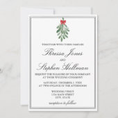 Elégant Faire-part de mariage de mélèze aquarelle (Devant)