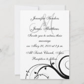 Élégant Faire-part de mariage de monogramme à bala (Dos)