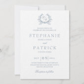 Élégant faire-part de mariage de monogramme de scr (Devant)