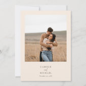 Élégant Faire-part de mariage de monogramme floral (Dos)