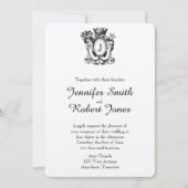 Élégant Faire-part de mariage de monogramme hérald (Devant)