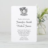 Élégant Faire-part de mariage de monogramme hérald (Debout devant)