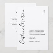 Élégant Faire-part de mariage de montagne (Devant / Derrière)