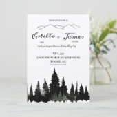 Élégant Faire-part de mariage de montagne rustique (Debout devant)