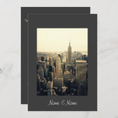 Élégant Faire-part de mariage de New York (Devant / Derrière)