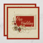 Élégant Faire-part de mariage de Noël (Devant / Derrière)