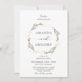 Élégant Faire-part de mariage de Noël d'hiver (Devant)