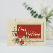 Élégant Faire-part de mariage de Noël Or (Debout devant)