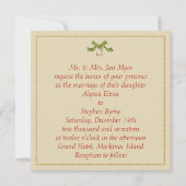 Élégant Faire-part de mariage de Noël Or (Dos)