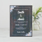 Elégant Faire-part de mariage de peinture Abstrait (Debout devant)