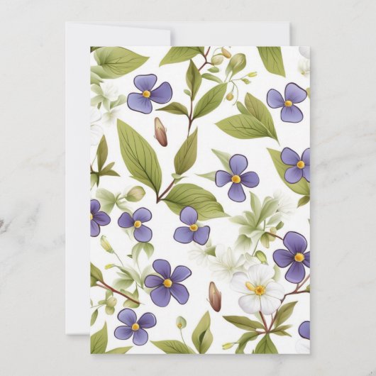 Élégant Faire-part de mariage de périphérique Fleu (Dos)