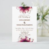 Élégant, Faire-part de mariage de photos florales (Debout devant)