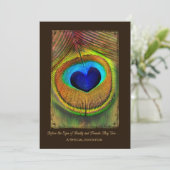 Élégant Faire-part de mariage de plumes de paqueta (Debout devant)