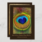 Élégant Faire-part de mariage de plumes de paqueta (Devant / Derrière)