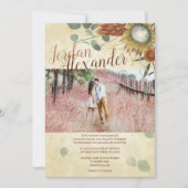 Élégant Faire-part de mariage de protéines d'autom (Devant)