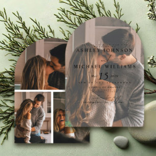 Élégant Faire-part de mariage de recouvrement de 4