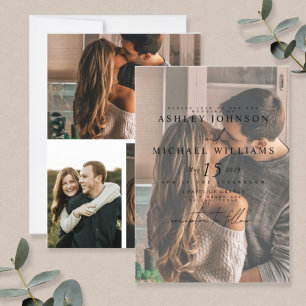 Élégant Faire-part de mariage de recouvrement de 4