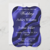 Élégant Faire-part de mariage de satin de soie pou (Dos)