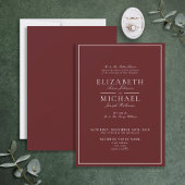 Élégant Faire-part de mariage de script classique 