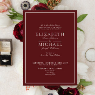 Élégant Faire-part de mariage de script classique 