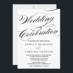 Élégant Faire-part de mariage de script de calligr<br><div class="desc">Faire-part de mariage personnalisable avec script de calligraphie élégant. Il s'agit d'une partie d'une suite mariage - des articles assortis et d'autres couleurs sont disponibles.</div>