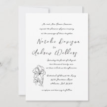 Élégant Faire-part de mariage de script moderne