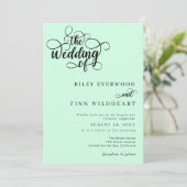 Élégant Faire-part de mariage de script moderne (Debout devant)