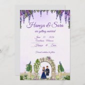 Élégant Faire-part de mariage de tableau de bord | (Devant / Derrière)