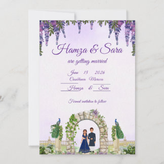 Élégant Faire-part de mariage de tableau de bord |