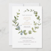 Elégant Faire-part de mariage de verdure Eucalyptu (Devant)