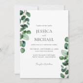 Elégant Faire-part de mariage de verdure Eucalyptu (Devant)