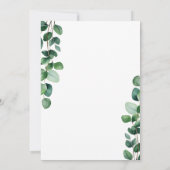 Elégant Faire-part de mariage de verdure Eucalyptu (Dos)
