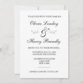 Elégant Faire-part de mariage de verdure Eucalyptu (Devant)